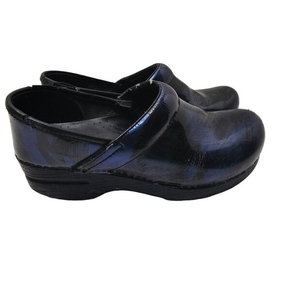 Dansko Professional Metallic Blue Clog Slip On Nurse Shoes size 7 - Picture 1 of 14